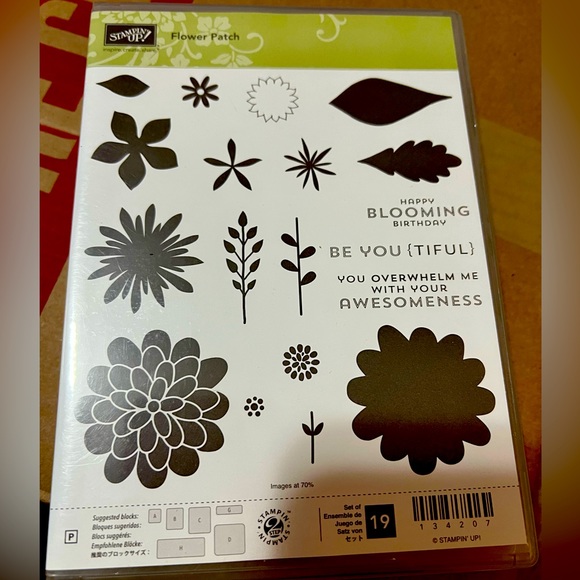 Stampin Up Flower Patch Rubber Stamps - Picture 1 of 3